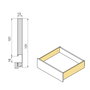 Emuca Kit tiroir extérieur Vertex, hauteur 131mm, profondeur 400mm, réglage 3D, Gris anthracite
