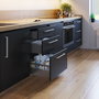 Emuca Kit tiroir extérieur Vertex, hauteur 131mm, profondeur 400mm, réglage 3D, Gris anthracite