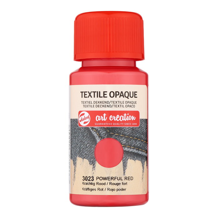 Talens Art Creation Peinture Textile Opaque Rouge Puissant 3023 50 ml Talens Art Creation Peinture Textile Opaque Rouge Puissant 3023 50 ml