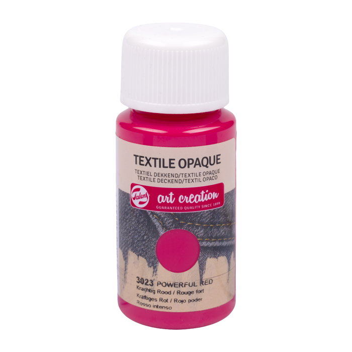 Talens Art Creation Peinture Textile Opaque Rouge Puissant 3023 50 ml