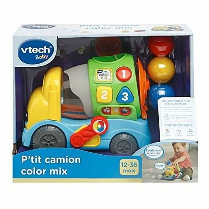 Vtech Baby P'tit Camion Color Mix - Véhicule Interactif Orange et Multicolore