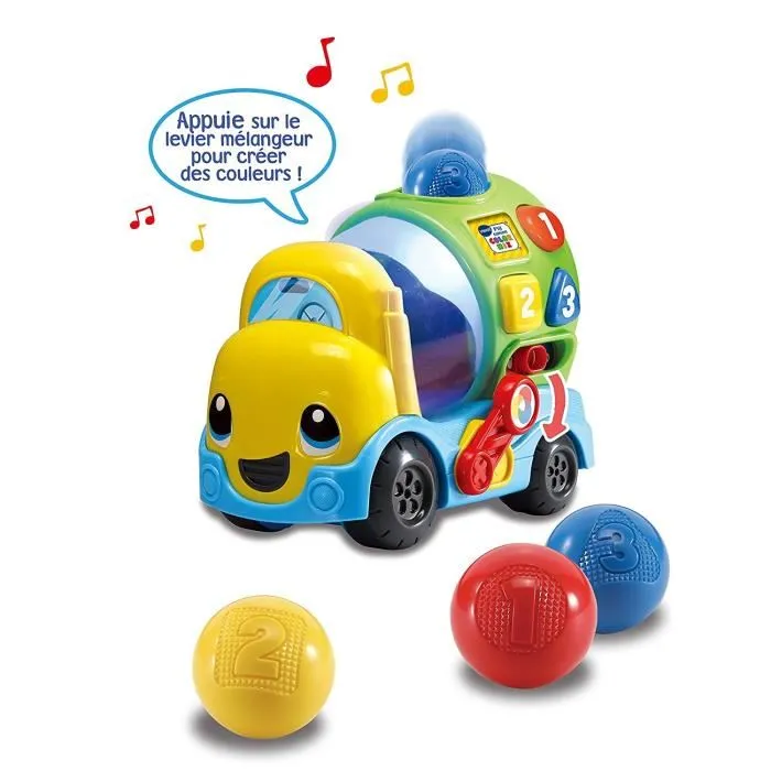 VTECH BABY - P'tit Camion Color Mix - Véhicule interactif parlant avec reconnaissance des couleurs et lumières - Jouet d'éveil pour enfants dès 18 mois