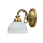 RABALUX Applique murale "Flossi" 1xE27 IP20 laiton avec verre opalin blanc - RAB-8811