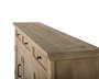 GINER Y COLOMER Buffet en Bois de Mango Massif 3 Portes 3 Tiroirs - 150x90x40 cm - Teinte Naturelle - Meuble de Rangement Rustique