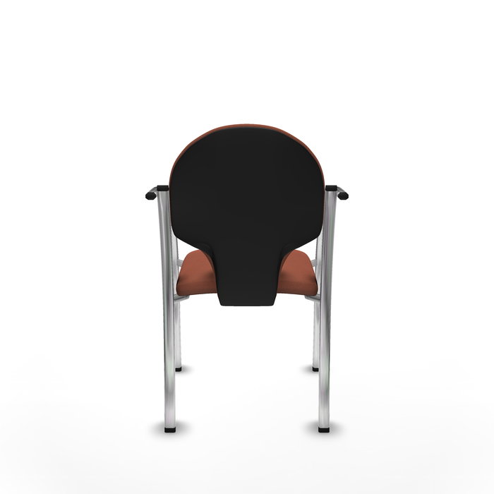Silla Hellín tapizada con Tela color Marrón. Brazos fijos Silla Hellín tapizada con Tela color Marrón. Brazos fijos