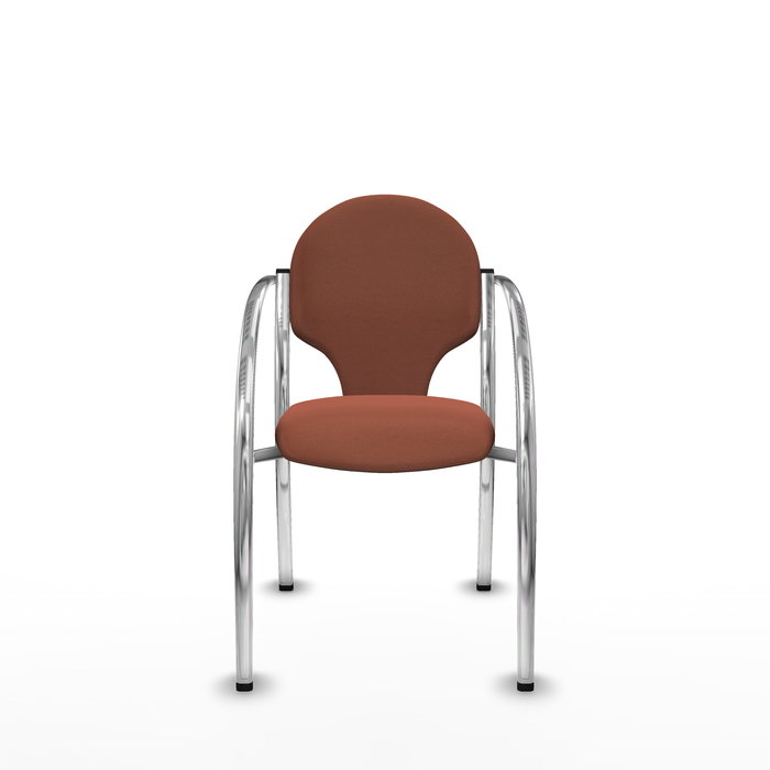Silla Hellín tapizada con Tela color Marrón. Brazos fijos Silla Hellín tapizada con Tela color Marrón. Brazos fijos