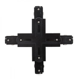 Connecteur Triphasé Noir "+" pour rail