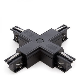 Connecteur Triphasé Noir "+" pour rail