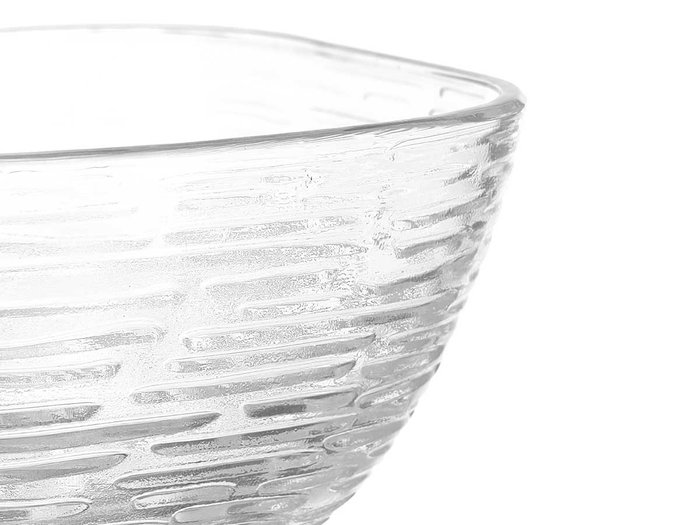 Vivalto Set de 7 pièces Rayas 1 grand bol et 6 petits bols en verre transparent 54 x 22 x 9 cm (Set de 4)