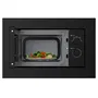 Continental Edison CEMO20EBM2 - Micro-ondes encastrable 20L - 1280W - Noir - Dimensions (LxHxP) : 59.5x38.5x35.3 cm - Plateau tournant 25.5 cm