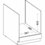 BigBuy Home Meuble bas LASSEN pour four encastrable avec plan de travail - Gris mat
