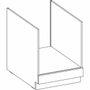 BigBuy Home Meuble bas LASSEN pour four encastrable avec plan de travail - Gris mat