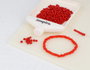 Innspiro Perles de rocaille en verre rouge opaque 3,8 mm - 120 g