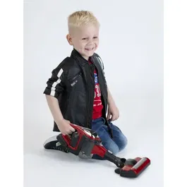 Klein 6808 - Aspirateur balai jouet enfant Bosch Unlimited 3 en 1 électronique avec compartiment à poussières transparent et tube flexible