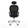 Piqueras y Crespo Chaise de Bureau avec Appui-tête Jorquera 1D086G1 Bleu