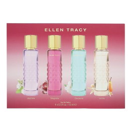 Ellen Tracy Coffret 4 Eaux de Parfum: Quilted Gardenia, Vanilla, Magnolia, Jasmine pour Femme - 15 ml Chacun