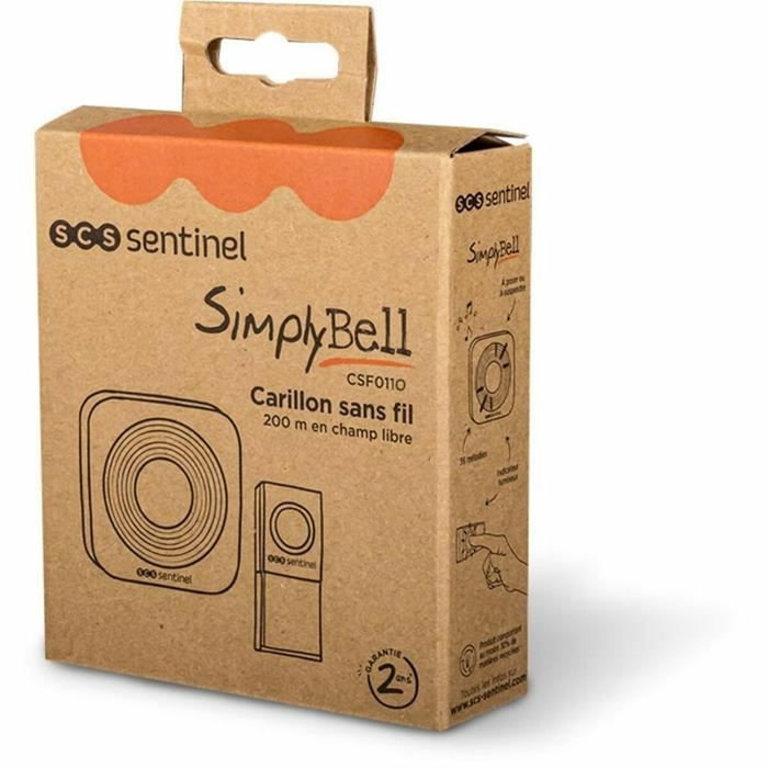 SCS SENTINEL SimplyBell Carillon sans fil Blanc 200m SCS SENTINEL SimplyBell Carillon sans fil Blanc 200m