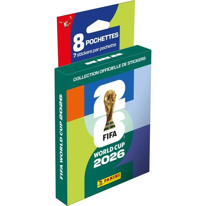 Panini Blister Coupe du Monde de la FIFA 26TM - 8 pochettes de 7 stickers Panini Blister Coupe du Monde de la FIFA 26TM - 8 pochettes de 7 stickers