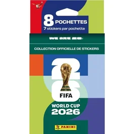 Panini Blister Coupe du Monde de la FIFA 26TM - 8 pochettes de 7 stickers