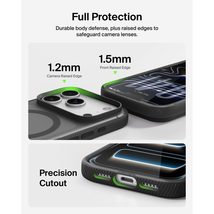 Belkin Coque SheerForce Grip pour iPhone 18 Pro Max / iPhone 17 Pro Max - Noir