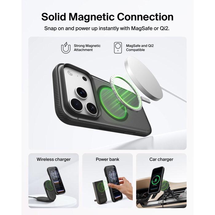 Belkin Coque SheerForce Grip pour iPhone 18 Pro Max / iPhone 17 Pro Max - Noir
