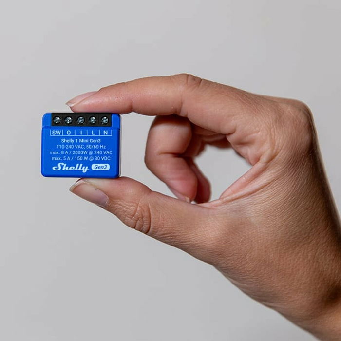 Prise Intelligente Shelly MINI 1 GEN3 RELE WiFi BT Bluetooth Wi-Fi Bluetooth 4.2