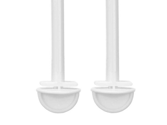 Mascow Lot de 2 perchoirs accessoires pour cage blanc 6x25x3 cm en plastique PP (Set de 24)