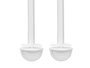Mascow Lot de 2 perchoirs accessoires pour cage blanc 6x25x3 cm en plastique PP (Set de 24)
