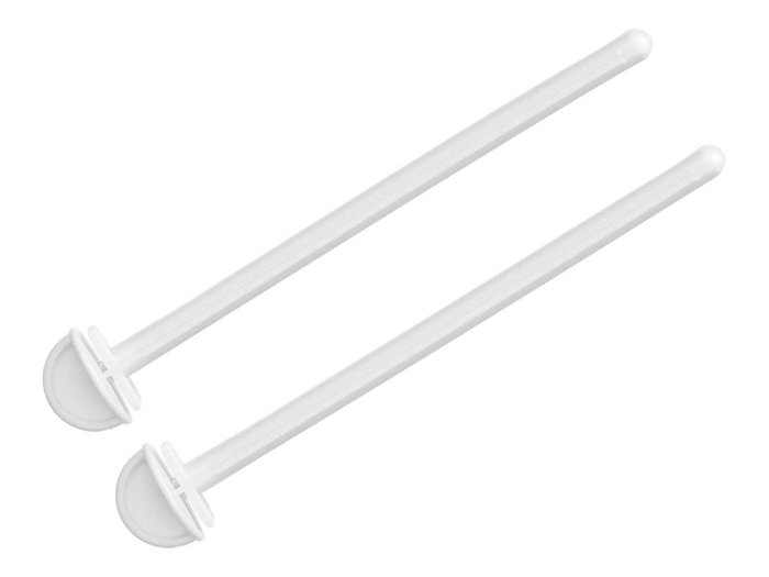 Mascow Lot de 2 perchoirs accessoires pour cage blanc 6x25x3 cm en plastique PP (Set de 24)