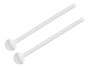Mascow Lot de 2 perchoirs accessoires pour cage blanc 6x25x3 cm en plastique PP (Set de 24)