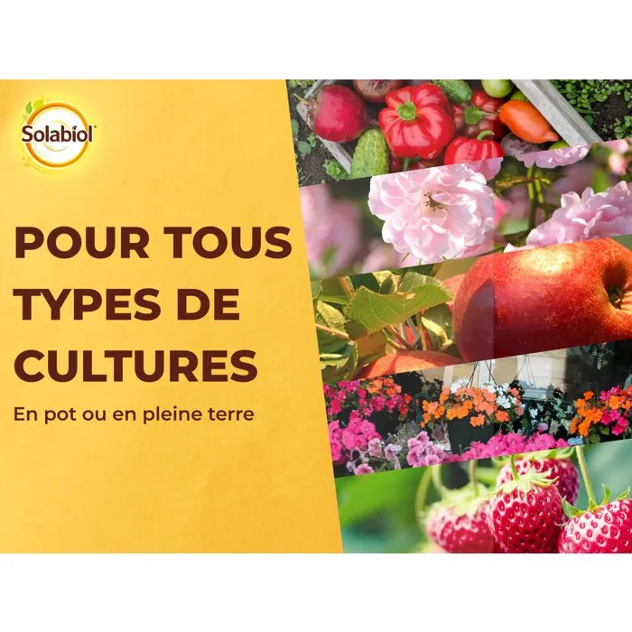 SOLABIOL - Engrais complet liquide universel 2,5 L pour tous types de cultures - Permet de produire jusqu'à 250 L de solution nutritive