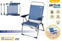 Color Baby Silla de playa plegable aluminio 4 posiciones 65x60x38/96 cm - Chaise pliante de plage en aluminium, 4 positions