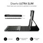 Subblim Keytab Pro Housse + Clavier sans Fil Bluetooth 5.2 AZERTY Espagnol pour Samsung Galaxy Tab A9+ 11" Noir