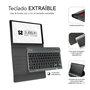 Subblim Keytab Pro Housse + Clavier sans Fil Bluetooth 5.2 AZERTY Espagnol pour Samsung Galaxy Tab A9+ 11" Noir