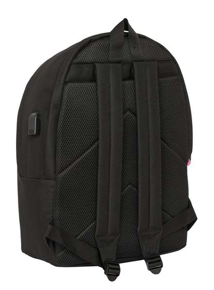 Safta Sac à dos double pour ordinateur portable 15,6 pouces avec chargeur USB Kings League "Porcinos" 31 x 44 x 18 cm
