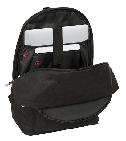 Safta Sac à dos double pour ordinateur portable 15,6 pouces avec chargeur USB Kings League "Porcinos" 31 x 44 x 18 cm
