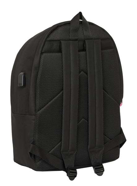 Safta Sac à dos double pour ordinateur portable 15,6 pouces avec chargeur USB Kings League "Porcinos" 31 x 44 x 18 cm