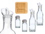 Vivalto Set Huilier Vinaigrier Salière Poivrière Verre Métal Bois 15x20x7 cm (Set de 8)