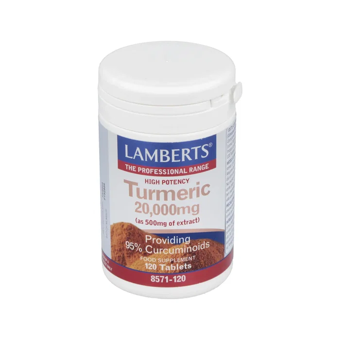 LAMBERTS Curcuma 20 000 mg (95% de curcuminoides) 120 comprimés LAMBERTS Curcuma 20 000 mg (95% de curcuminoides) 120 comprimés