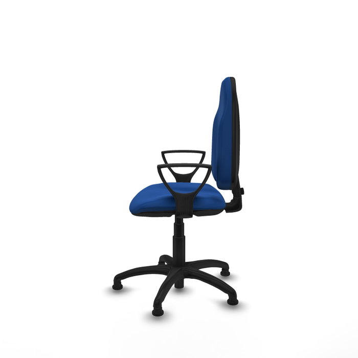 PIQUERAS Y CRESPO Chaise de bureau Algarra, Simili cuir bleu, Accoudoirs fixes PIQUERAS Y CRESPO Chaise de bureau Algarra, Simili cuir bleu, Accoudoirs fixes
