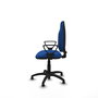 PIQUERAS Y CRESPO Chaise de bureau Algarra, Simili cuir bleu, Accoudoirs fixes