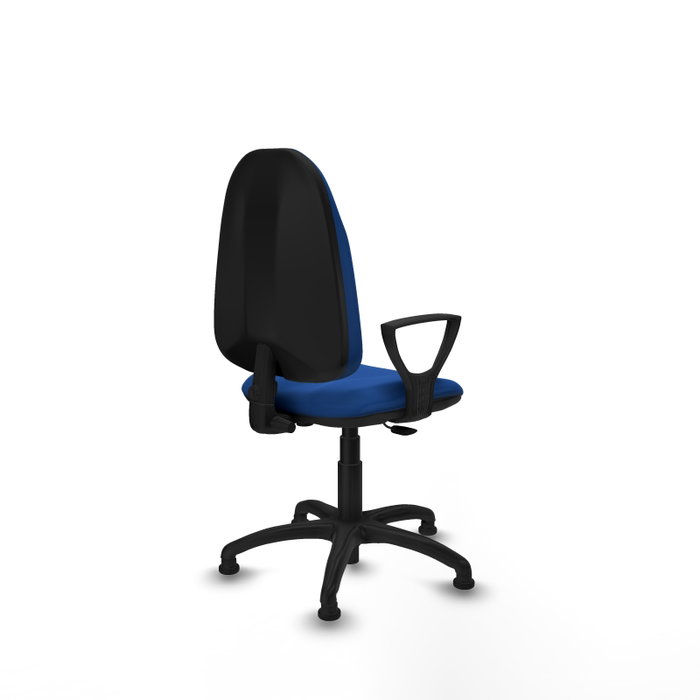 PIQUERAS Y CRESPO Chaise de bureau Algarra, Simili cuir bleu, Accoudoirs fixes PIQUERAS Y CRESPO Chaise de bureau Algarra, Simili cuir bleu, Accoudoirs fixes