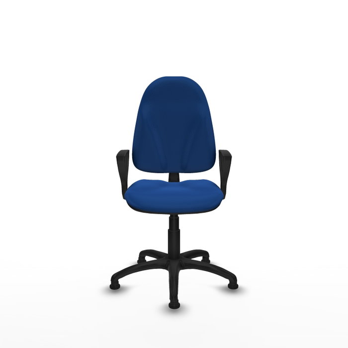 PIQUERAS Y CRESPO Chaise de bureau Algarra, Simili cuir bleu, Accoudoirs fixes PIQUERAS Y CRESPO Chaise de bureau Algarra, Simili cuir bleu, Accoudoirs fixes