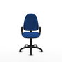 PIQUERAS Y CRESPO Chaise de bureau Algarra, Simili cuir bleu, Accoudoirs fixes