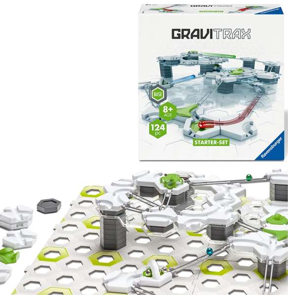 Ravensburger GraviTrax Starterset - Jeu de construction avec 124 pièces et pistes à billes magnétiques - Multilingue