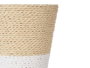 Ibergarden Pot Corde 12x12 cm Blanc Naturel avec Plastique (Set de 24)
