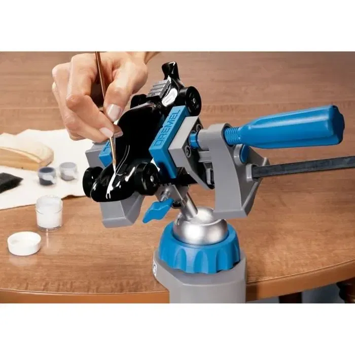 Dremel Multi-Vise - Etau stationnaire 3 en 1 avec serre-joint et porte-outil - Rotation 360°, inclinaison 50°