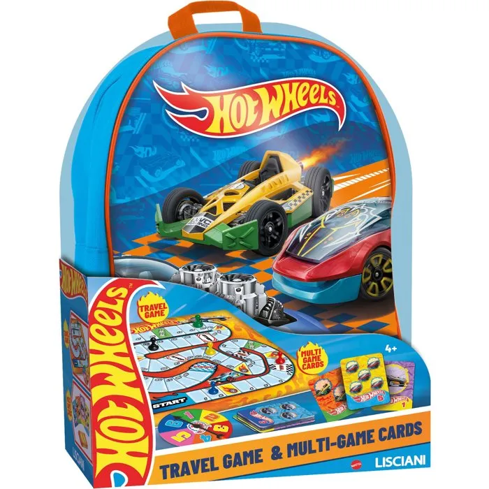 Lisciani Giochi Hot Wheels Super Jeu 2-en-1 de Voyage avec sac à dos