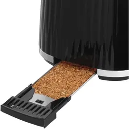 Russell Hobbs EDEN Grille-pain 800 W, 2 fentes, Noir - Design moderne pour toasts uniformes