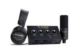 MAUDIO M-Track Duo HD Pack Interface Audio USB-C 2 Entrées, Micro Condensateur et Casque HDH41